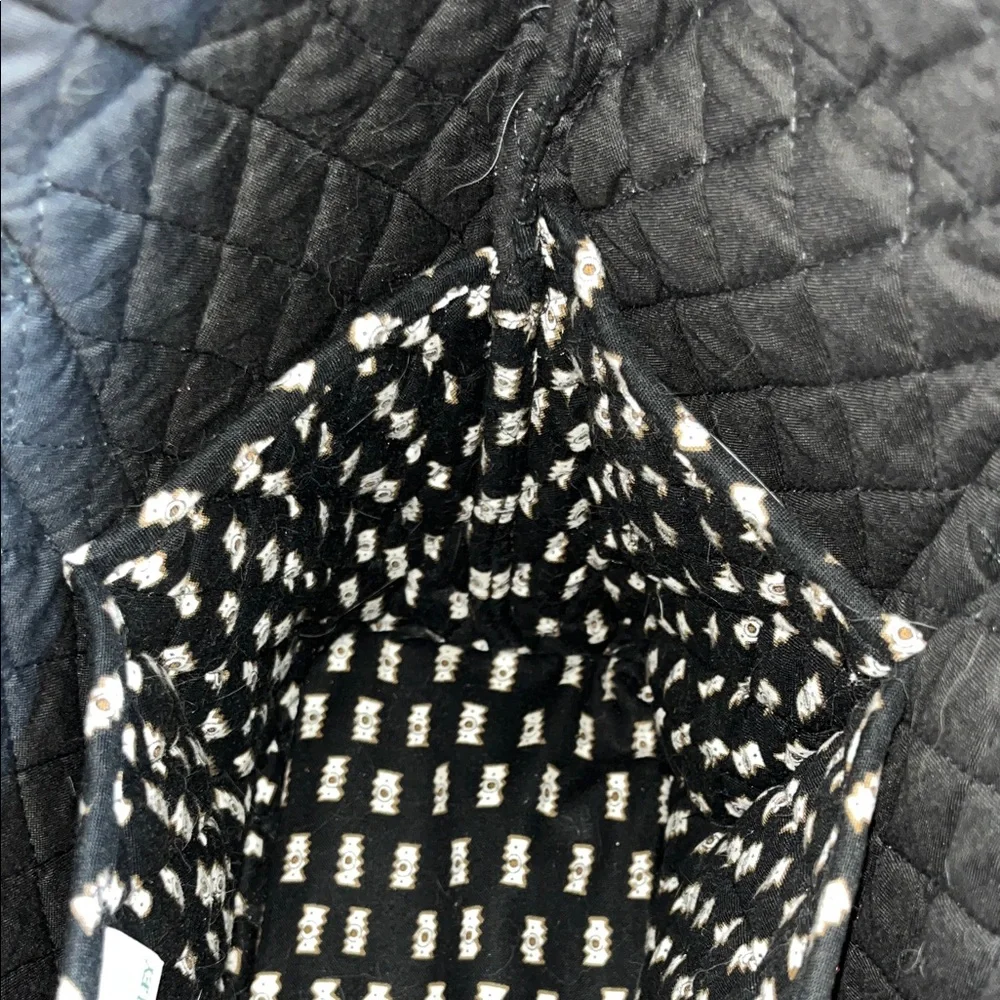 Vera‎ Bradley Black and Brown Zebra Patterned Quilted Tote